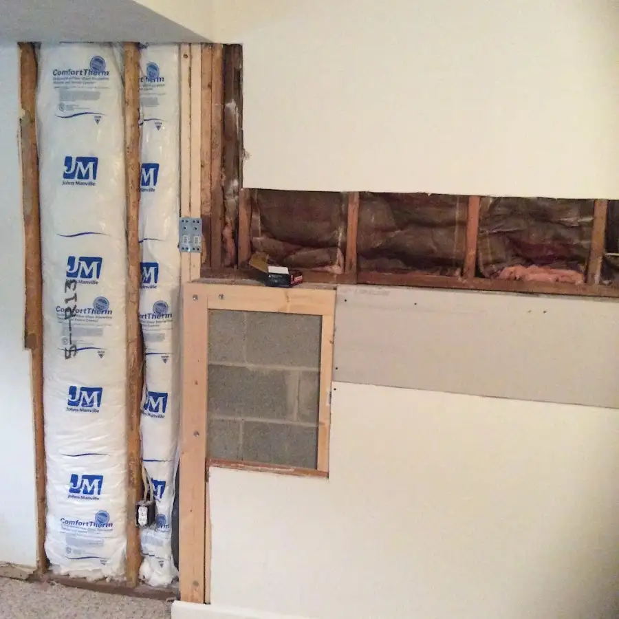 Wall insulation replacement during Structural Drying in Prairie Ridge